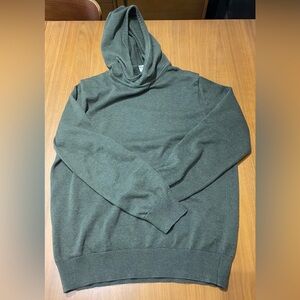 J. Crew Cotton Cashmere Hooded Sweater Hoodie Men's Medium in Forest Green